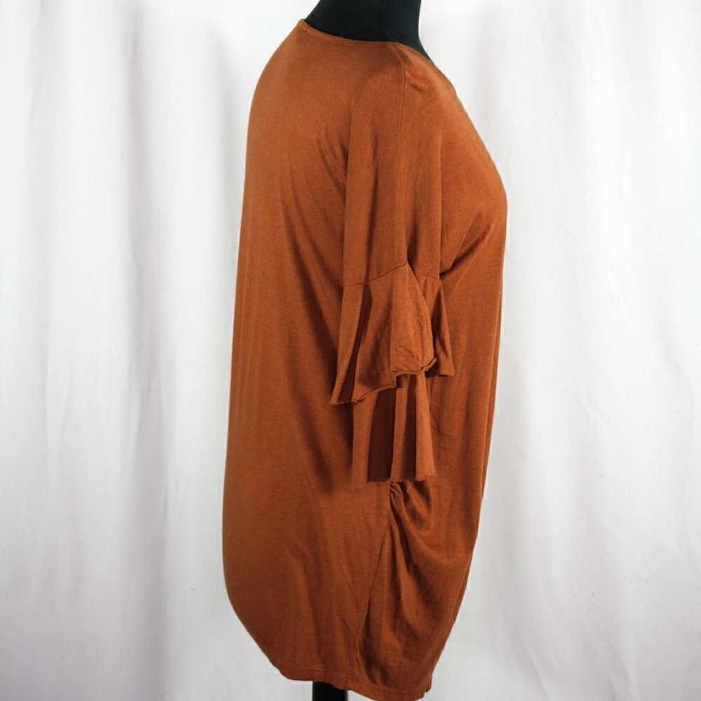 New Look Maternity Top Ruffle Sleeve Rust … - Picture 3 of 5